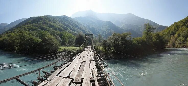 Подвесной мост река бзыбь фото Pin von Dani point auf Natural landscapes