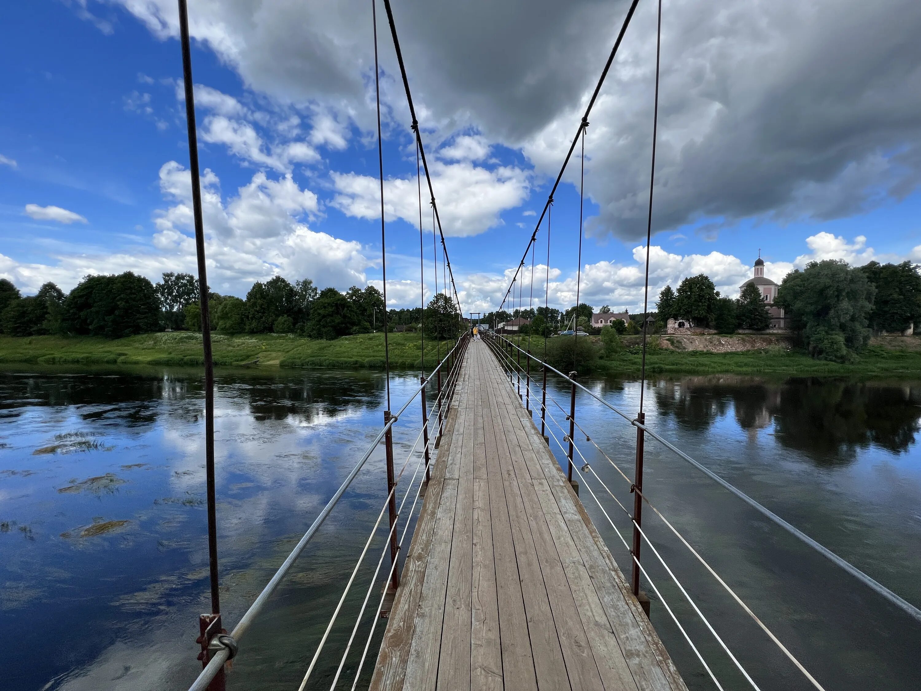 Подвесной мост река москва фото Suspension Bridge in specifics, Moscow Region, Odintsovskiy Urban District, terr