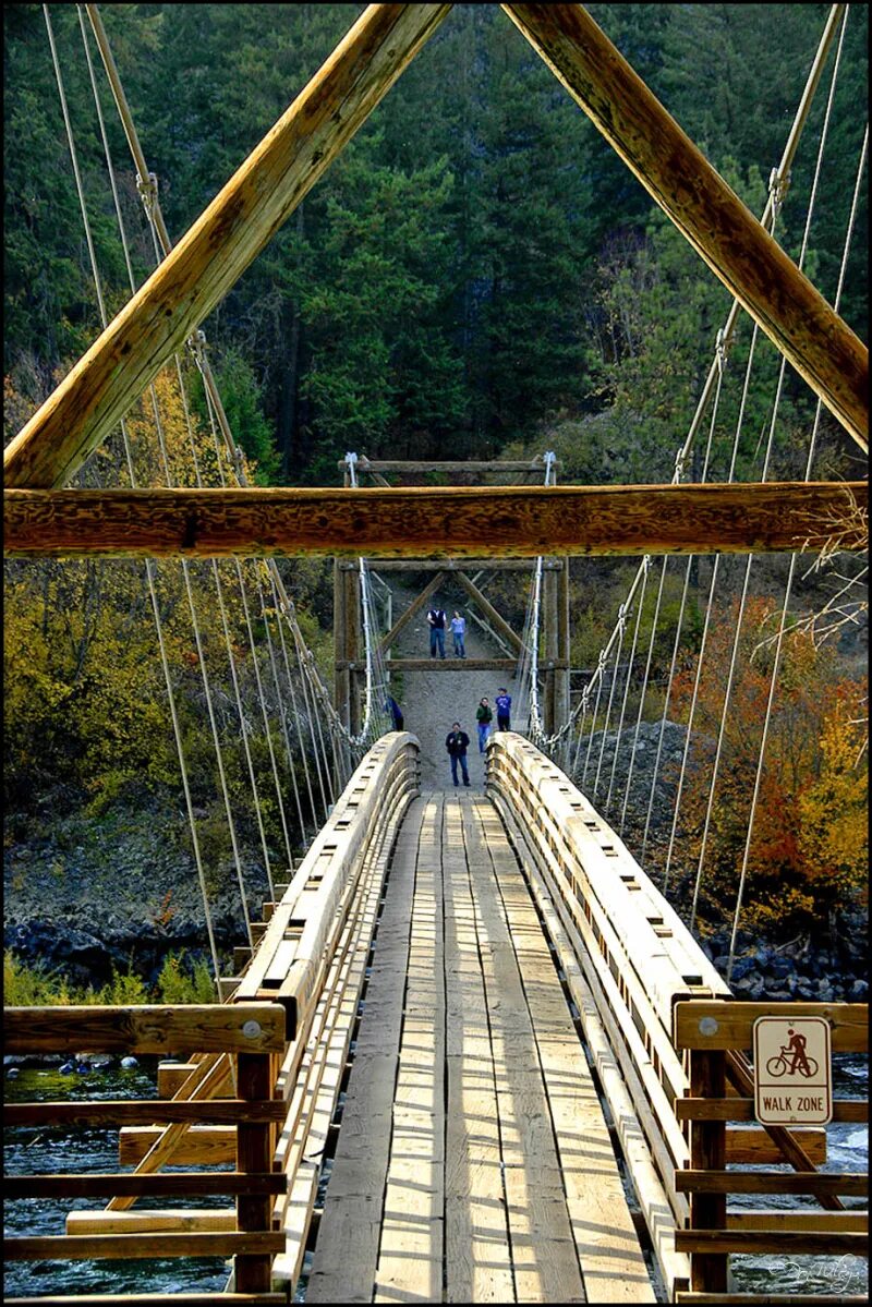 Подвесной мост в москве фото Suspension Bridge Over The Spokane River - Landscape & Rural Photos - Don - Slac