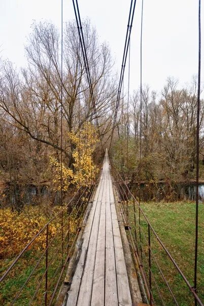 Подвесной мост воронежская область река девица фото Suspended bridge over the river Devitsa in the village of the same name Semiluk 