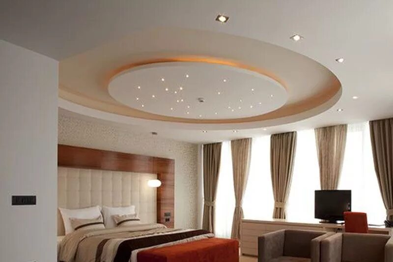 Подвесной потолок дизайн фото 16 Cool Ceiling Designs For Every Room Of Your Home - MeggieHome Phòng ngủ sang 