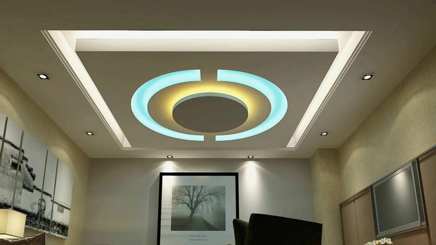 Подвесной потолок дизайн фото 6 Types Of False Ceilings Using Pop In Interiors Simple ceiling design, Plaster 