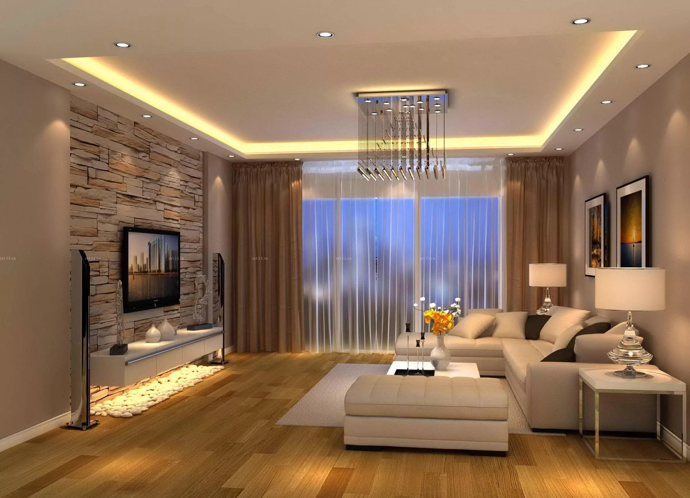 Подвесной потолок фото гостиная Decorate Modern Living Room - Best Interior House Paint Check more at http://min