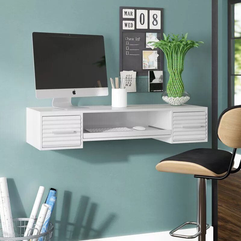 Подвесной стол фото Pin by Sarah Hagy on Office Floating desk, L shaped corner desk, Furniture