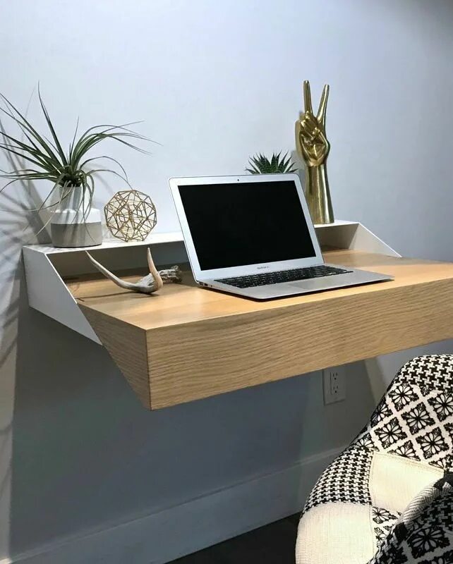 Подвесной стол фото 25 Small Desks That Will Seriously Elevate Your WFH Game Wall desk, Desks for sm