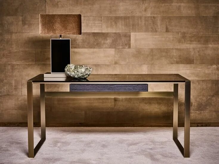 Подвесной стол в стиле лофт Soho Desk Contemporary, Glass, Metal, Wood, Natural Material, Desks Writing Tabl