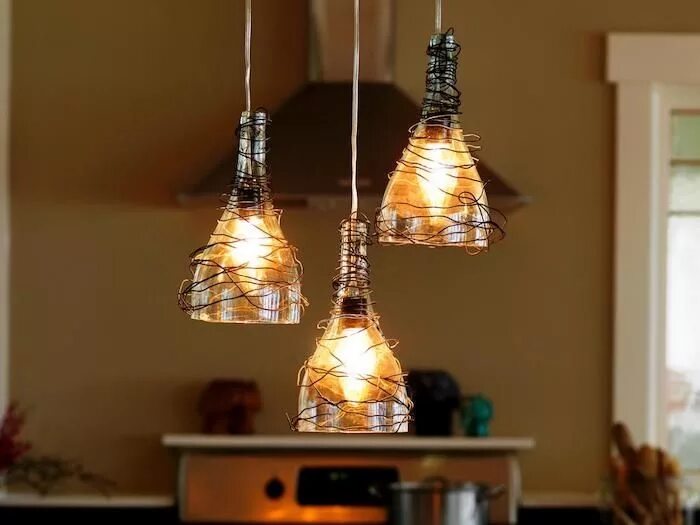 Подвесной светильник своими руками ArchZine - Magazin für Innenarchitektur und Dekoration Bottle pendant light, Win