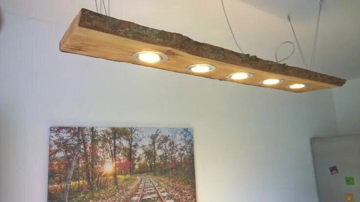 Подвесной светильник своими руками LED Decken Lampe Holz 60cm - 180 cm Massivholz *NEU* Shabby chic Lärche in Möbel