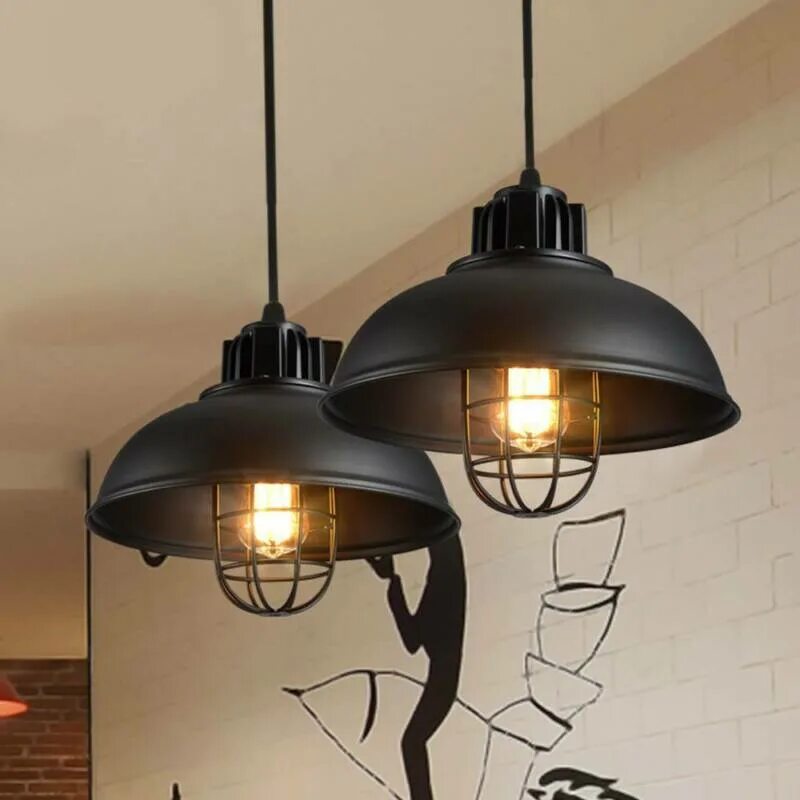 Подвесной светильник в стиле лофт Купить Industrie Vintage Lampe Retro Deckenlampe Pendelleuchte Kronleuchter E27,