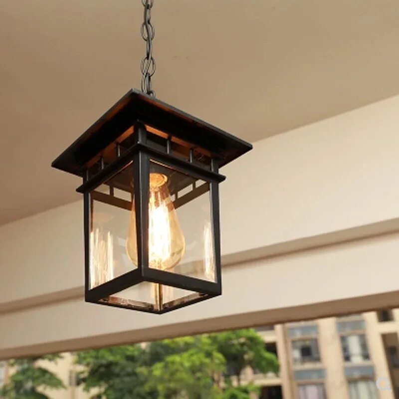 Подвесной уличный светильник своими руками Retro Pendant Lamp European Simple Waterproof Rust Cinnamon Outdoor Garden Light