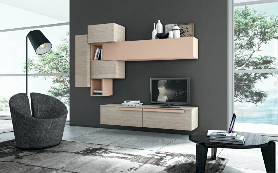 Подвесные гостиные в современном стиле фото Attractive Wall Storage And Cabinet Furniture Ideas With Remarkable Layout For Y