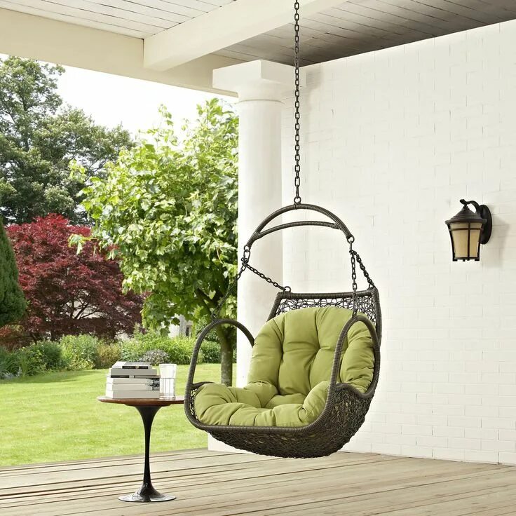 Подвесные качели для дачи своими руками Modway Furniture Arbor Peridot Outdoor Patio Swing Chair Patio swing chair, Pati