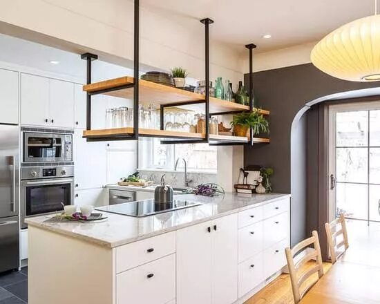 Подвесные кухни фото в интерьере Inspiração para cozinha com ilha Diseño muebles de cocina, Diseño de interiores 