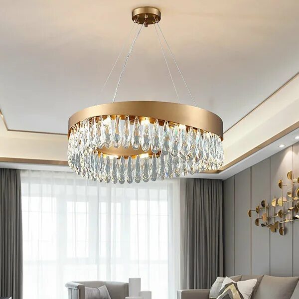 Подвесные люстры в интерьере фото Люстра GLCrystal Astoria Chandelier D60 в интернет-магазине Gem-Lamp.ru