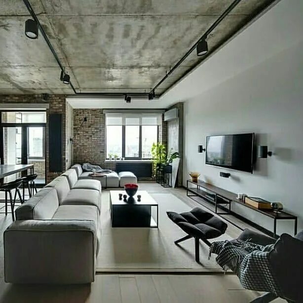 Подвесные потолки лофт стиль Beautiful space. . What do you think? Could you live here? . Follow @loft_inspir