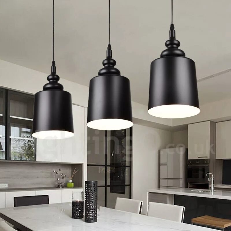 Подвесные светильники черные в стиле лофт Black Modern/ Contemporary 3 Light Pendant Light for Dining Room Living Room Bed