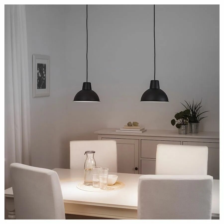 Подвесные светильники на кухню над столом фото SKURUP Pendant lamp, black, 71/2" - IKEA Black lamps, Pendant lamp, Ceiling ligh