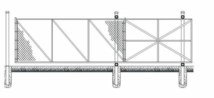 Подвесные ворота чертежи схемы эскизы конструкция Pin on Sliding gate