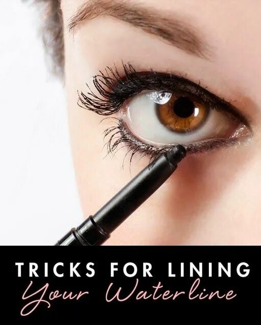 Подводим глаза карандашом фото Dry the Waterline. Before you apply the eyeliner to your waterline, run a clean 