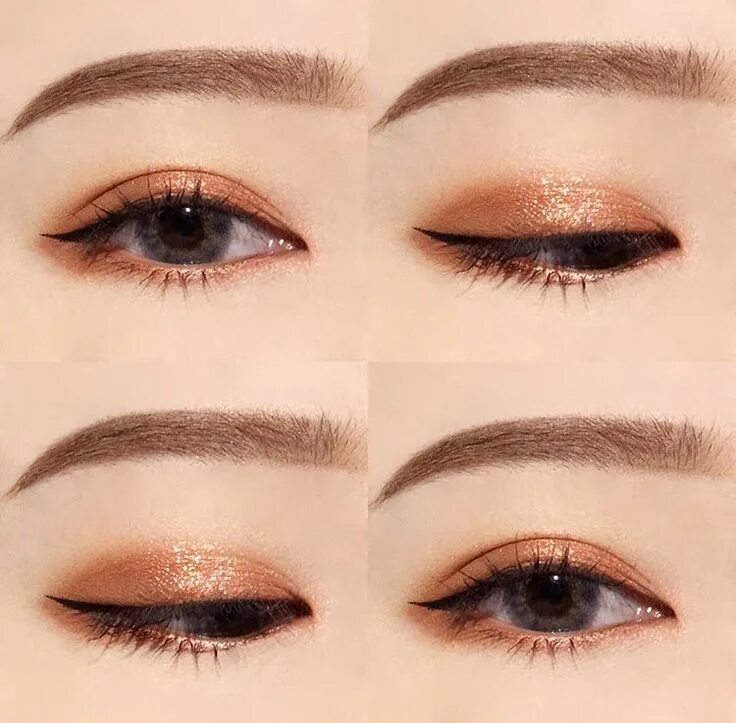 Подводка для нависшего века фото 林 嫺 (@2.20_l) * Instagram photos and videos Korean eye makeup, Eye makeup tips, 