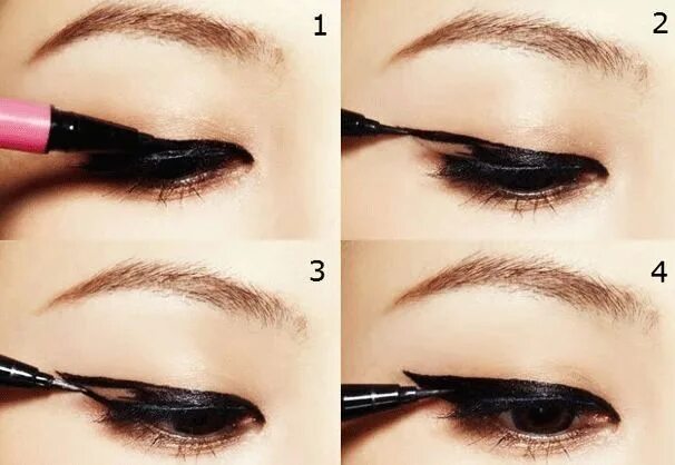 Подводка глаз фото поэтапно TIPS PARA USAR DELINEADOR LÍQUIDO OJOS Maquiagem olhos, Maquiagem, Maquiagem de 