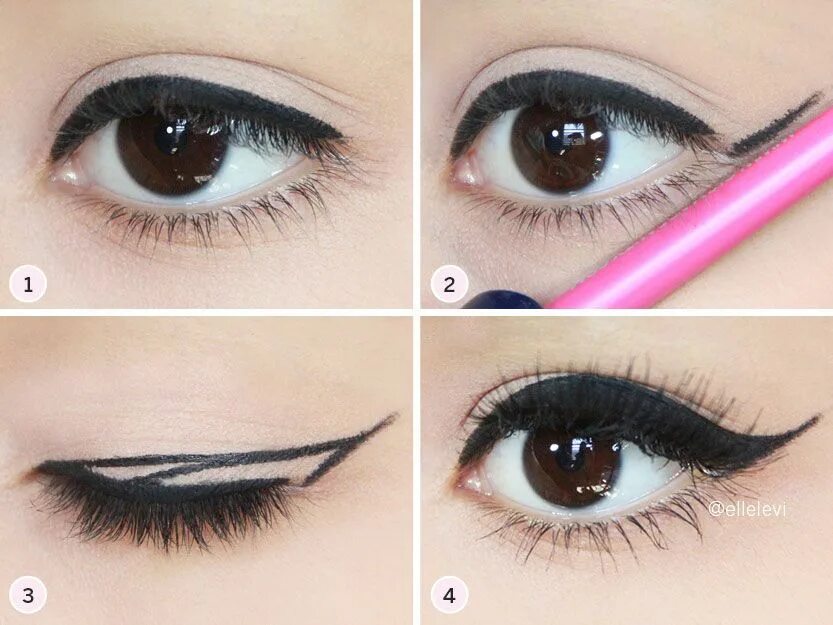 Подводка глаз фото поэтапно How to apply winged eyeliner Eyeliner for beginners, Winged eyeliner, Winged eye