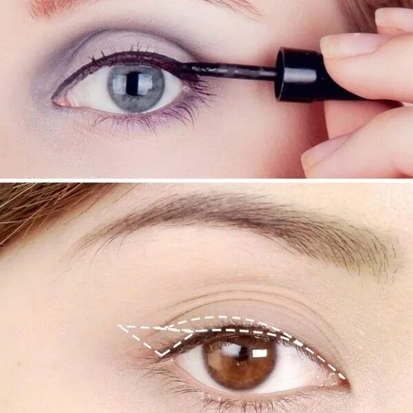 Подводка глаз фото поэтапно Double Eyeliner Makeup Tutorial - AllDayChic No eyeliner makeup, Eyeliner, Makeu