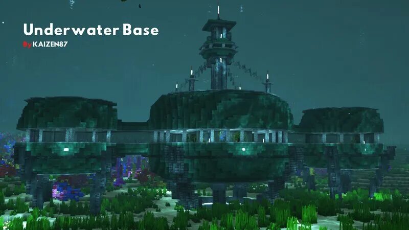 Подводная база фото Underwater base. Survival only under water. Download Minecraft Map