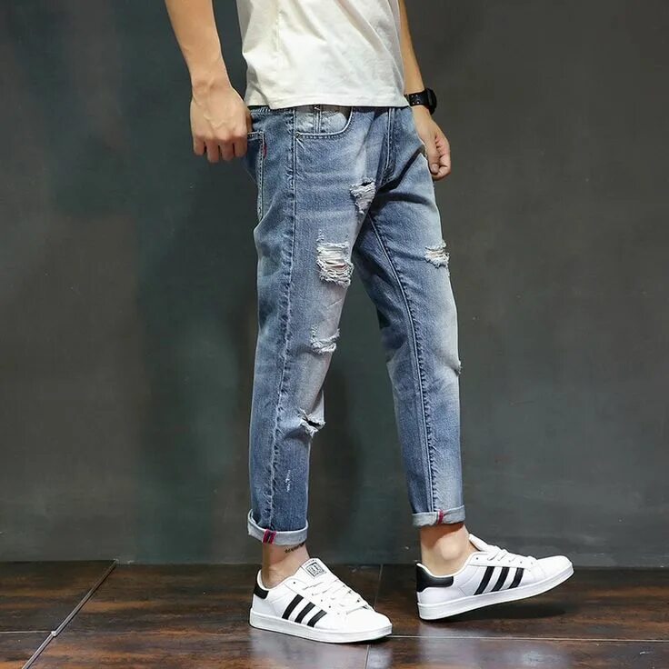 Подвороты фото джинсы Ripped Jeans for Men Pants & Jeans Jeans, Ripped jeans men и Ripped jeans