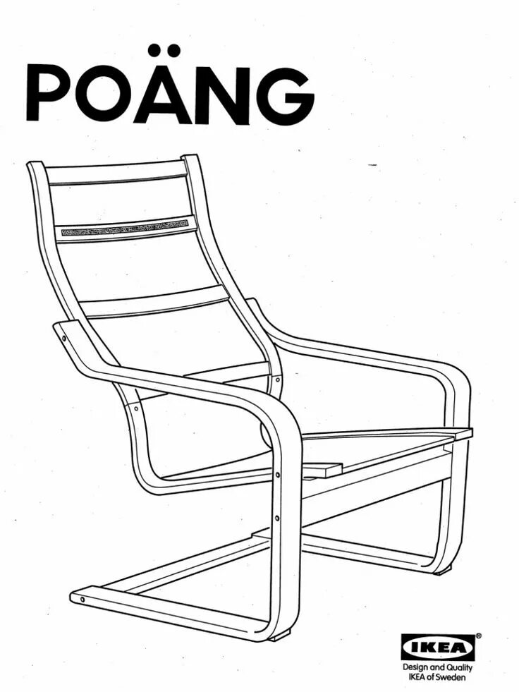 Поэнг инструкция сборки Ikea Poang Chair Assembly Instructions Ikea poang chair, Chair, Ikea