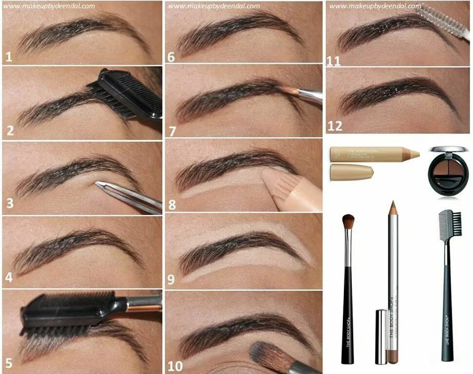 Поэтапно как нарисовать брови фото Encuentra la forma de cejas ideal para tu tipo de rostro Perfect eyebrows, Eyebr