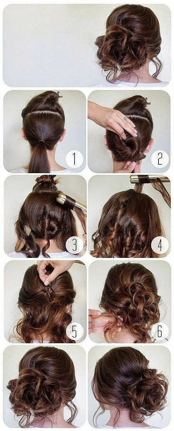 Поэтапно сделать прическу на средние волосы Easy Updos for Long Hair Step By Step #SimpleBraidedHair #SimpleHairdo click now