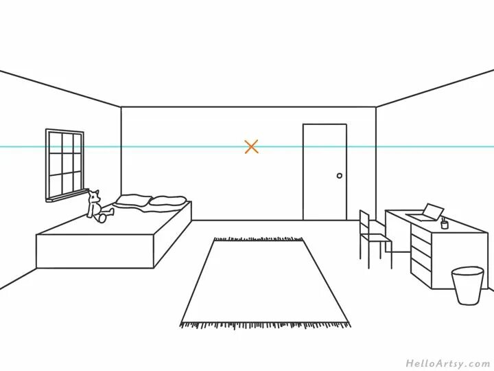 Поэтапное оформление квартиры One Point Perspective Drawing: Step by Step Guide for Beginners Perspective draw