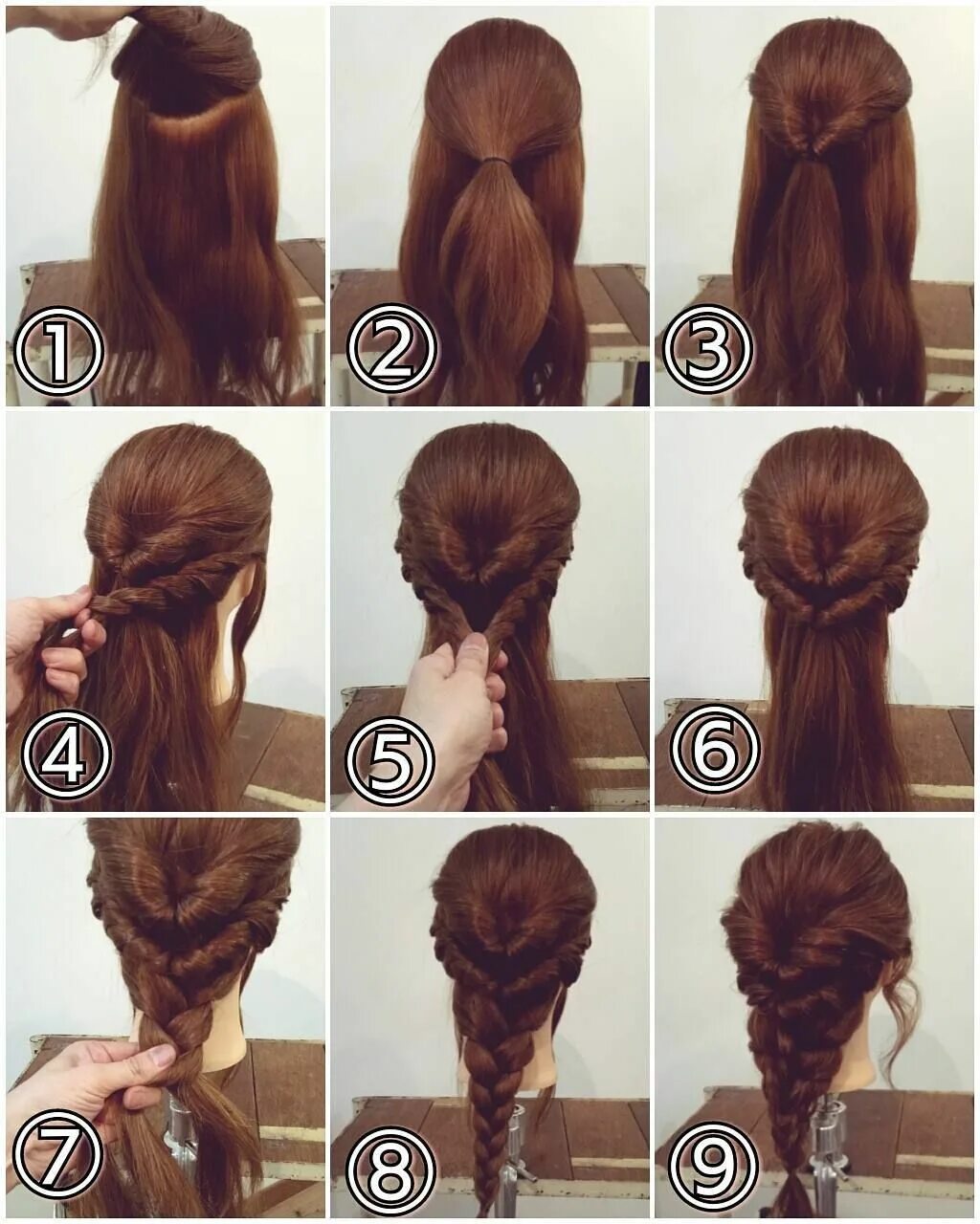 Поэтапные легкие прически на длинные волосы Braided Hairstyle Tutorial