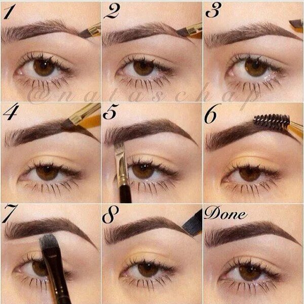 Поэтапный макияж бровей 5 DIY Perfect Shaped Eyebrows From Home - Eyebrow makeup products, Best eyebrow 