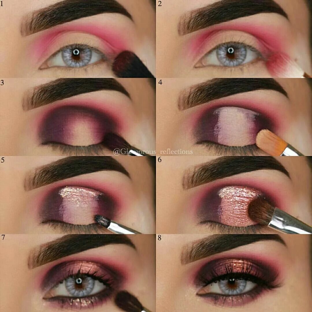 Поэтапный макияж фото Pinterest @IIIannaIII *Artist tagged Eye makeup, Eyeshadow tutorial for beginner