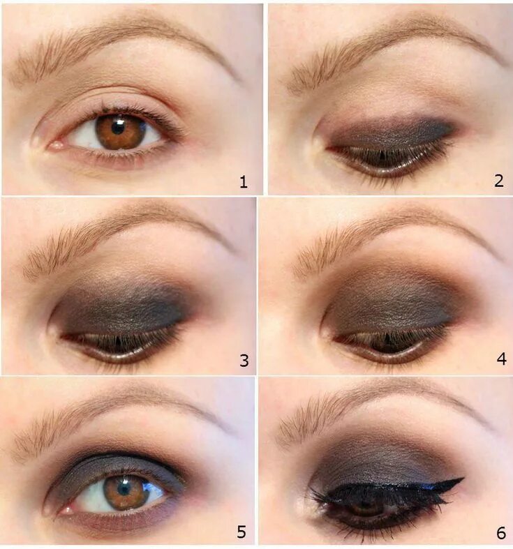 Поэтапный макияж глаз для нависшего века #Eyemakeup Smokey eye makeup steps, Smokey eye makeup, Wedding eye makeup