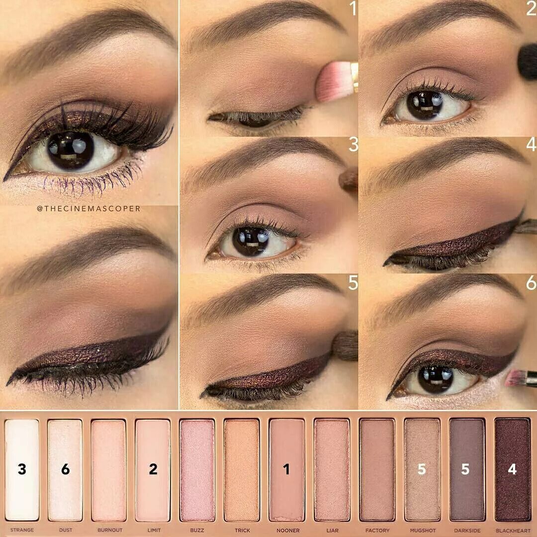 Поэтапный макияж глаз нюдовый ριитєяєѕт @IIIannaIII Eyeshadow, Eye makeup steps, Cut crease makeup