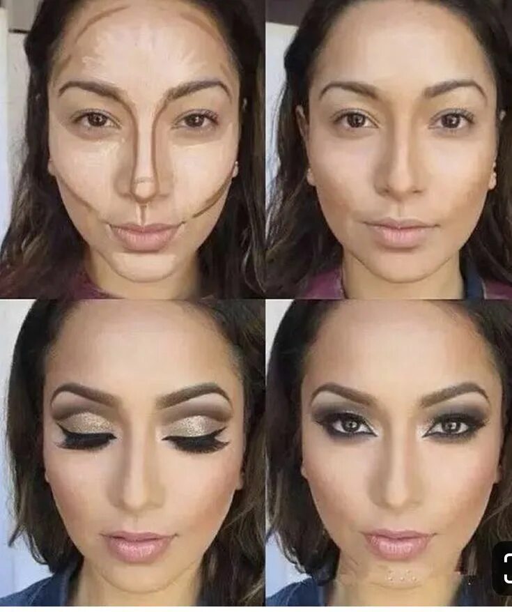 Поэтапный макияж лица для начинающих пошагово You look great Trik makeup, Trik kecantikan, Kecantikan