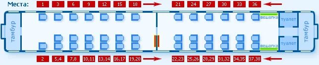 Поезд 105 ярославль москва схема расположения Расположение мест в вагонах Полярная звезда