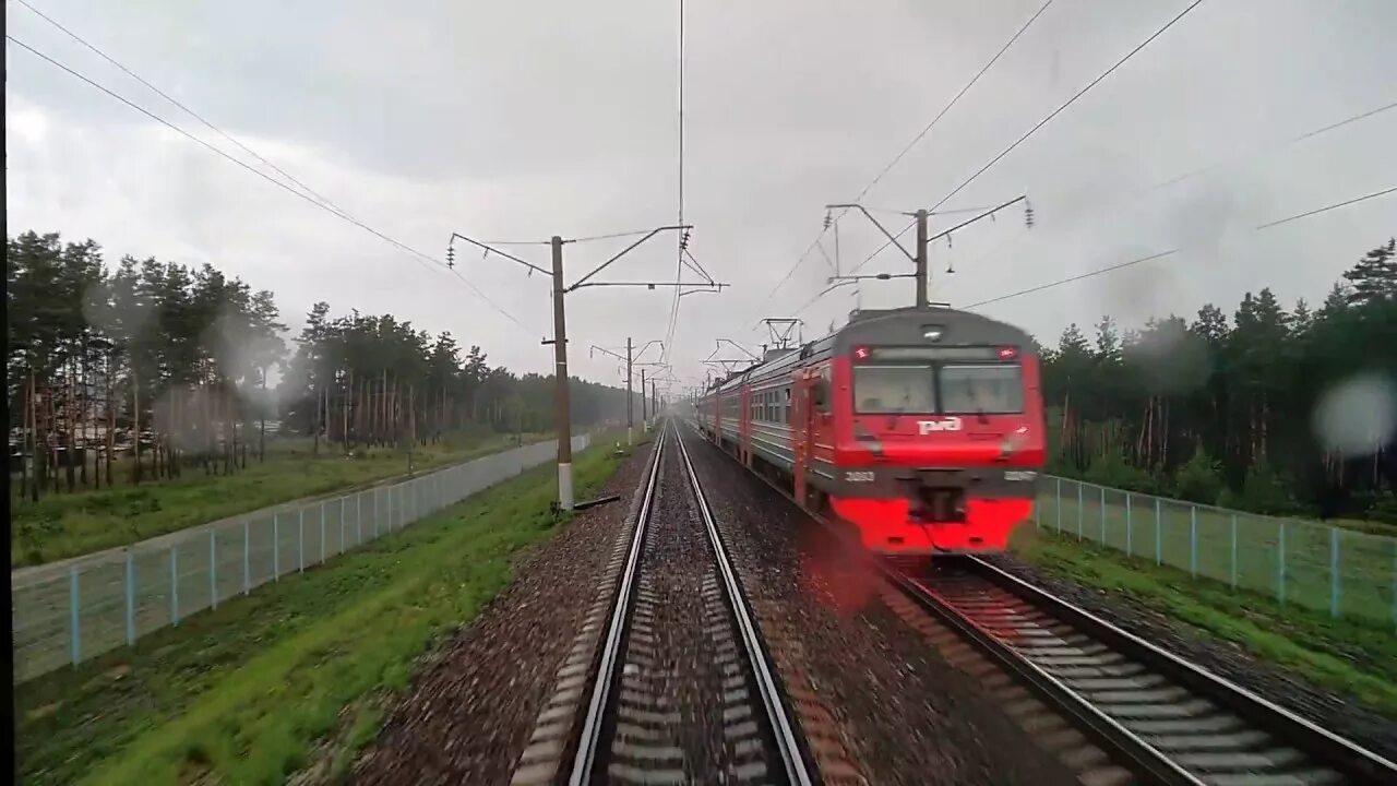 Поезд 236г москва нижний новгород фото Ильино-Дзержинск(из окна хвоста поезда) поезд № 236Г Москва-Нижний Новгород 20.0