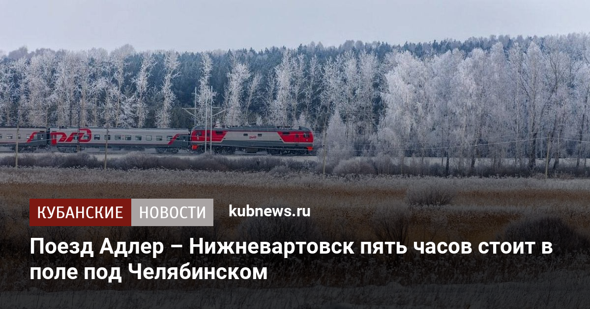 Поезд адлер нижневартовск фото Поезд Адлер - Нижневартовск пять часов стоит в поле под Челябинском. 4 января 20