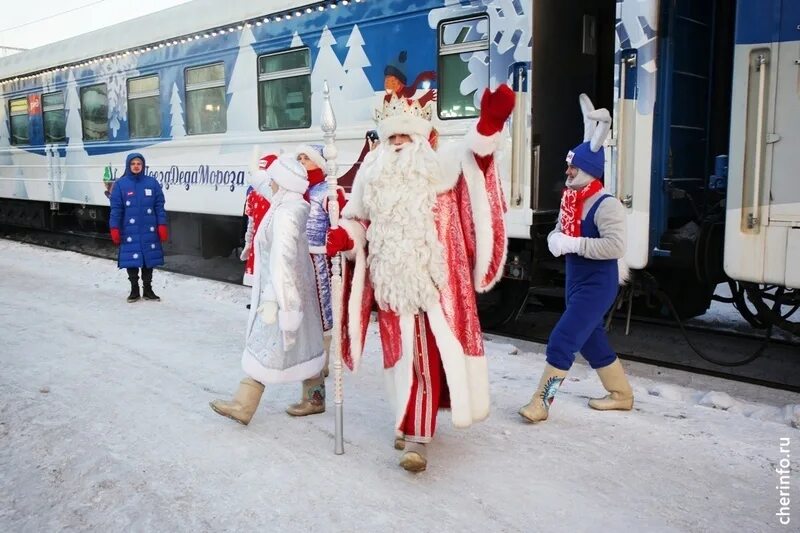 Поезд деда мороза фото The train of Santa Claus can get into the Book of records of Russia This was ann