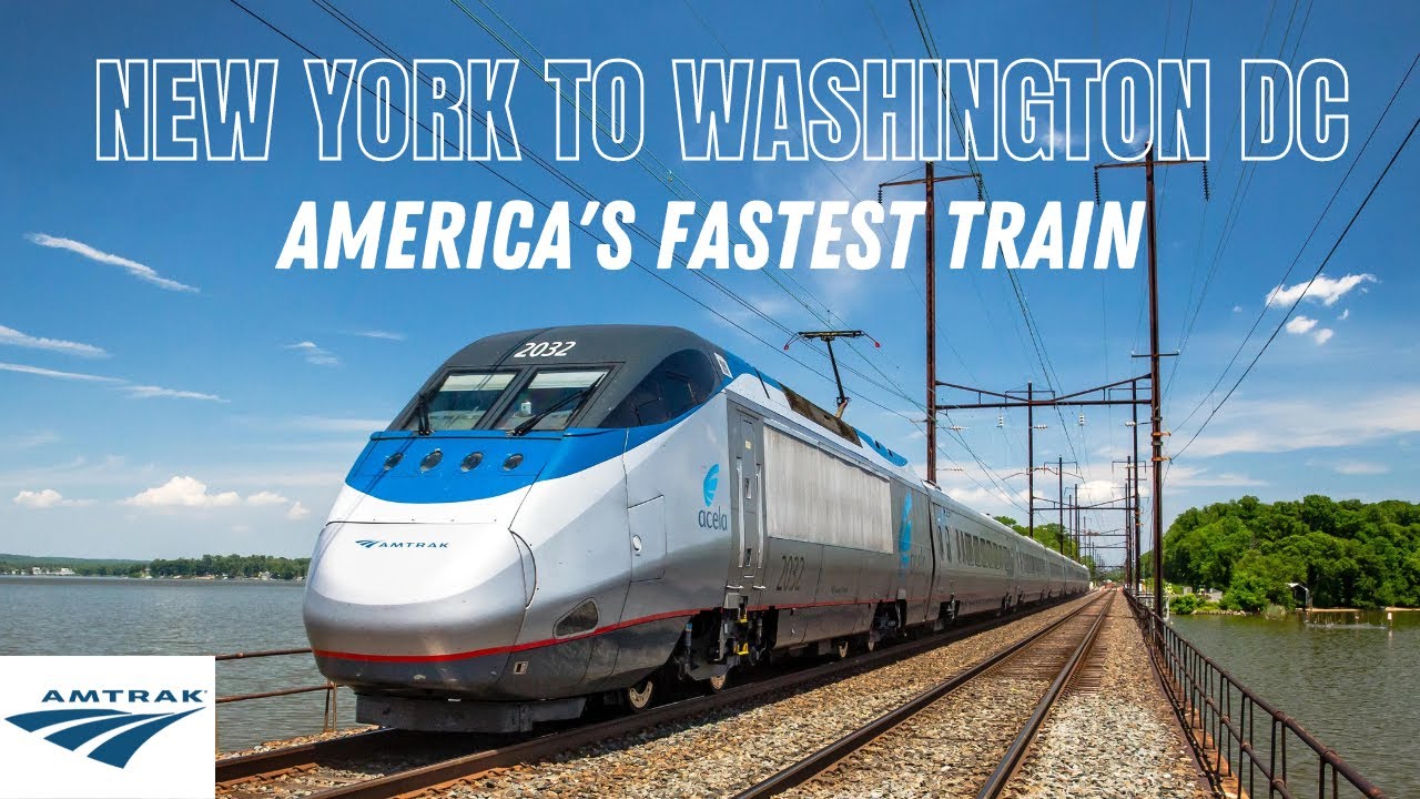 Поезд экспресс фото AMTRAK'S ACELA EXPRESS - New York to Washington DC in under 3 hours (Business Cl