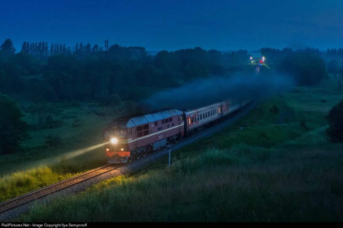 Поезд фото картинки Russian Railways TEP70 at Zubtsov, Tver region, Russia by Ilya Semyonoff Railway