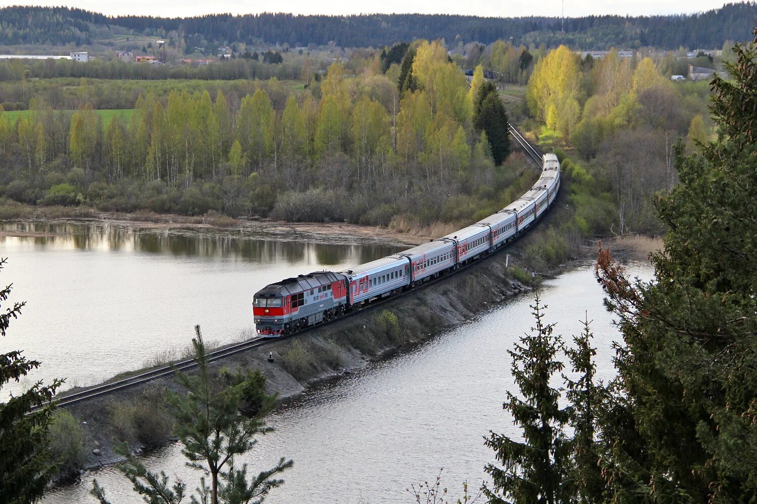 Поезд карелия фото ТЭП70-0096 - Zdjęcie - RailGallery