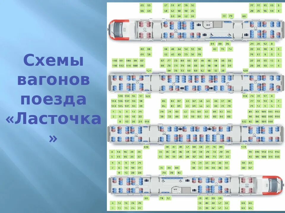 Поезд ласточка места в вагонах схема расположения Ласточка смоленск схема