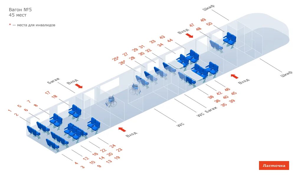 Поезд ласточка места в вагонах схема расположения Скоростные поезда Пассажирам