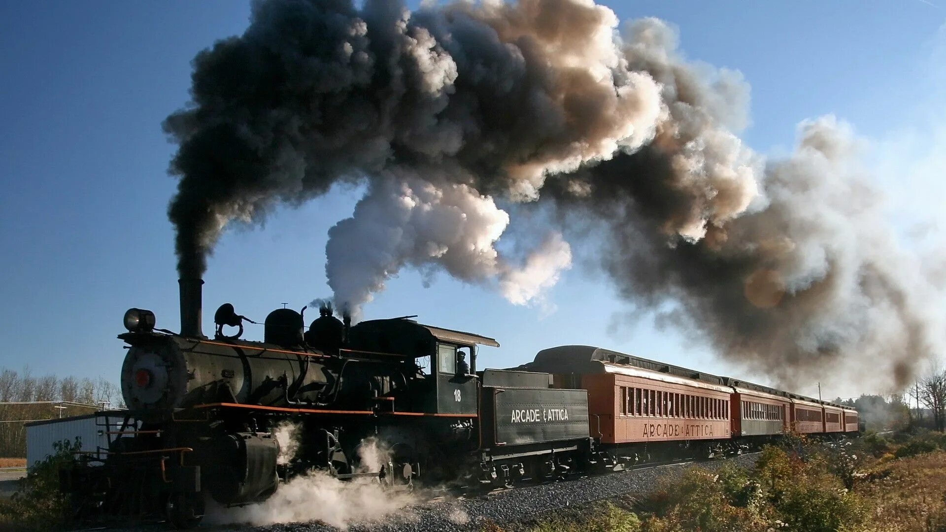 Поезд пара фото Old style Train Train wallpaper, Steam locomotive, Train