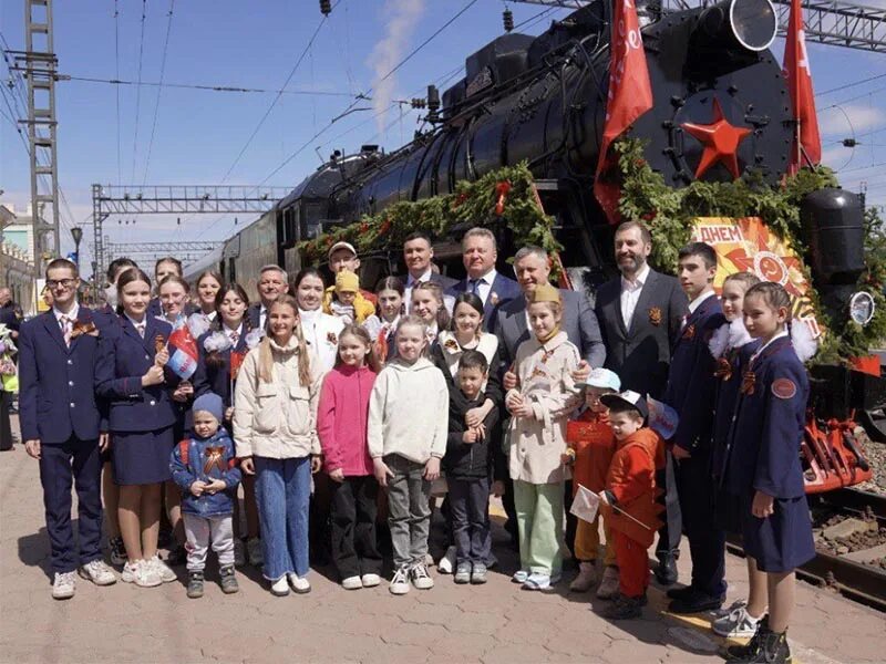 Поезд победы иркутск фото ИркСиб - Поезд Победы запустила Восточно-Сибирская железная дорога